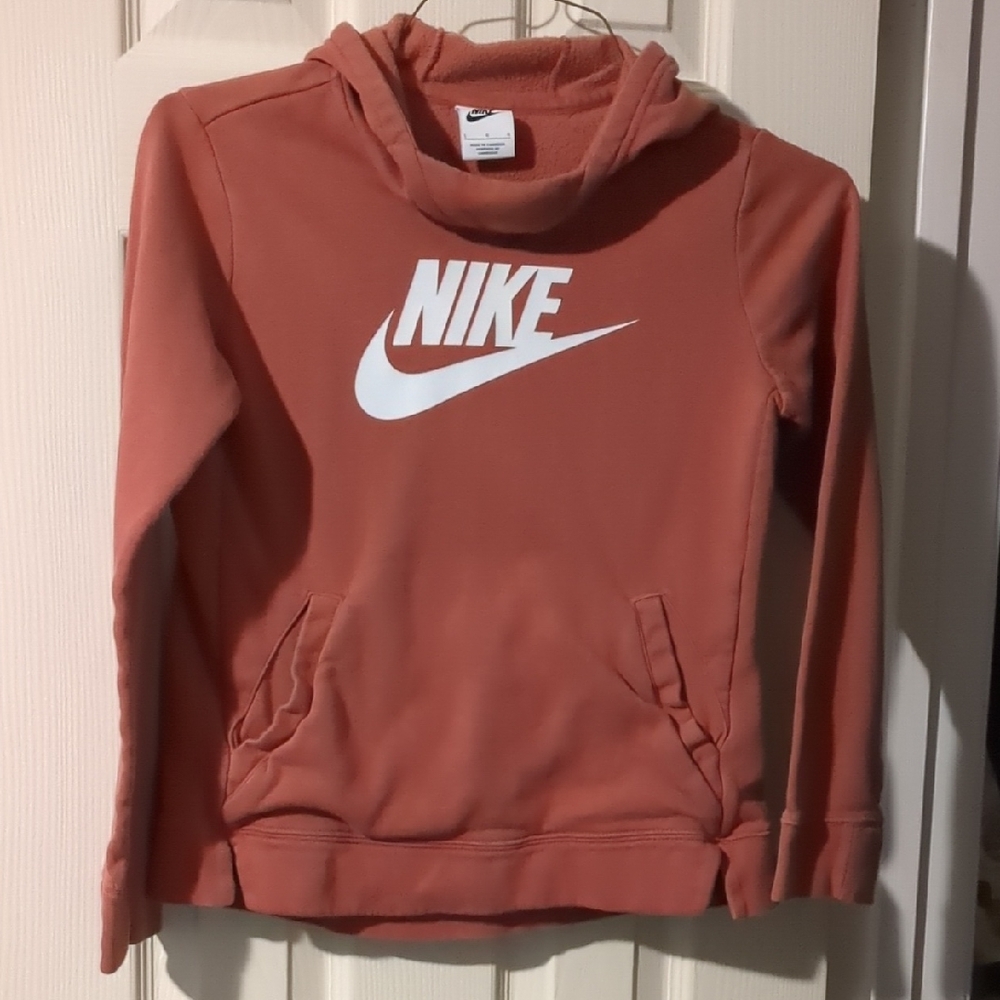 Nike Peach Hoodie with White Logo